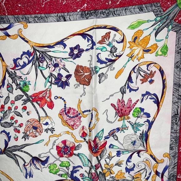 HERMES PIERRES D'ORIENT ET D'OCCIDENT SILK SCARF BY ZOE PAUWELS 90 CM SILK - Picture 13 of 16